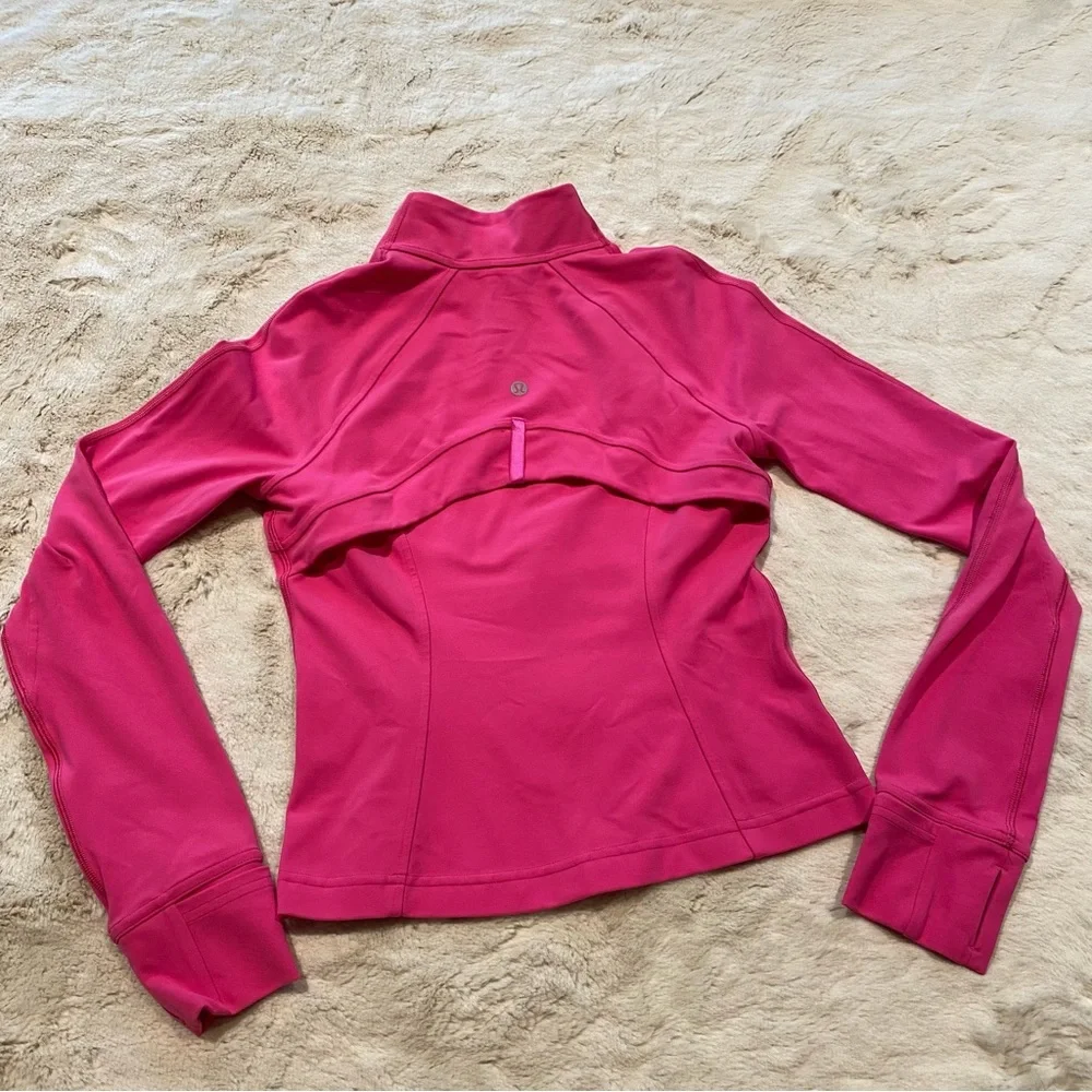 (6) Lululemon Cropped Define Jacket Nulu Sonic Pink Small Crop - Picture 10 of 14